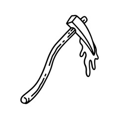 Scythe Line Style in Design Icon