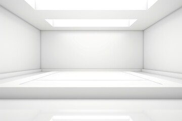 Fototapeta premium Abstract futuristic architecture background, Minimal technology white backdrop