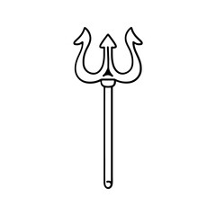 Trident Line Style in Design Icon