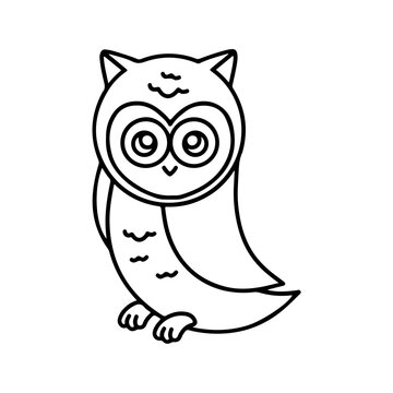 Owl Line Style in Design Icon