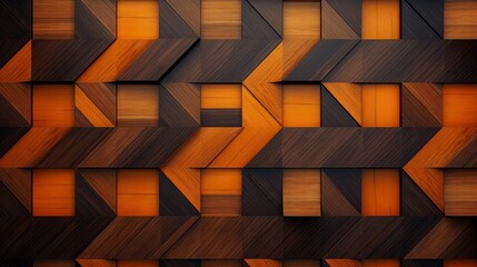 Obraz premium Wood marquetry wall parquet, abstract pattern background