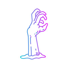 Hand Gradient Art Style in Design Icon