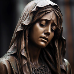 Crying Maria statue