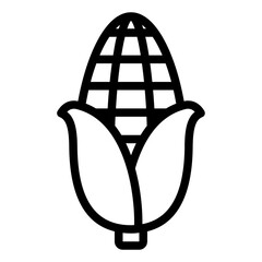 Corn black outline icon