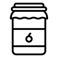Jam black outline icon