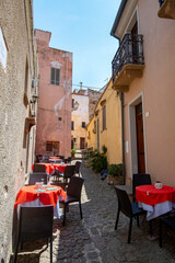 Obraz premium Pedestrian Street in Castelsardo - Sardinia - Italy