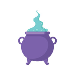 Isolated halloween witch cauldron icon Vector illustration