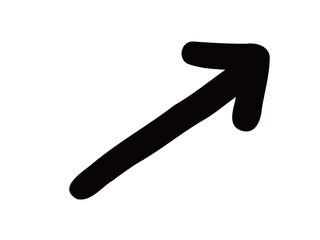 かわいい矢印／手描きイラスト素材