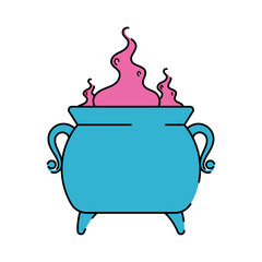 Isolated halloween witch cauldron icon Vector illustration