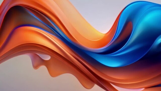 Animation orange and blue curve background.
