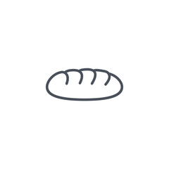 Vector sign of the bread symbol isolated on a white background. icon color editable.