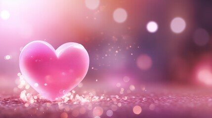 Heart Shape Design with Bokeh Effect