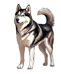 Siberian Husky Clipart png dog clipart printable Siberian Husky head, transparent illustration, 300 dpi for tshirt, mug, stickers, tumbler