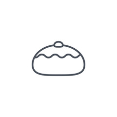 Vector sign of the belgian buns symbol isolated on a white background. icon color editable.