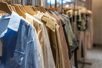 Inside the ladies' clothing store. Style and fashion.