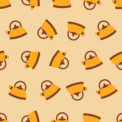 Kettle seamless pattern. Suitable for backgrounds, wallpapers, fabrics, textiles, wrapping papers, printed materials, and many more.