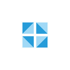 triangles gradient windows glass abstract logo vector