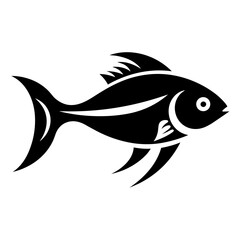 Fototapeta premium Modern Fish Icon Illustration With Glyph Style. SVG Vector