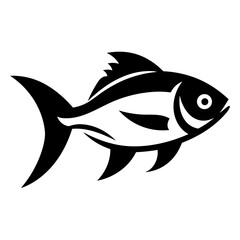 Modern Fish Icon Illustration With Glyph Style. SVG Vector
