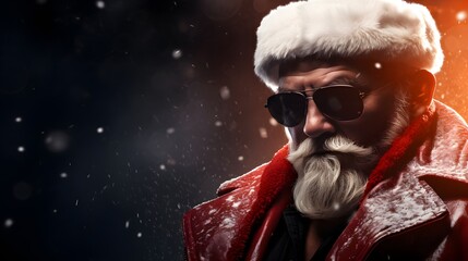Santa clause as a boss of a mafia crime family. Generative AI