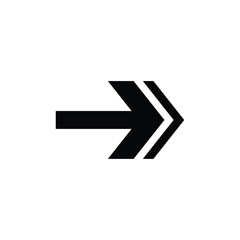 black arrow icon transparant backgorund flat design arrow with two heads arrow thin body right direction symbol