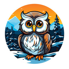 Fototapeta premium owl in the night