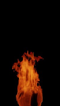 Fire embers particles over black background Translucent fire flames and sparks on transparent background