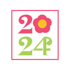 2024 number and flower style