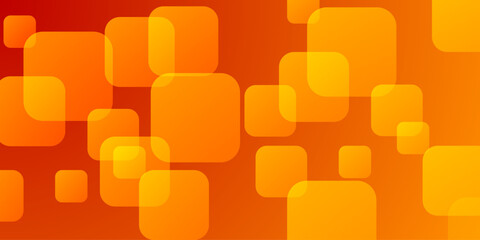 Abstract fluid orange rectangle shape wall trendy design background in vector