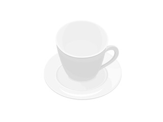 Coffee cup on a white background.