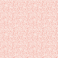 Pink polka dot on white background seamless pattern vector. Vector endless illustration.