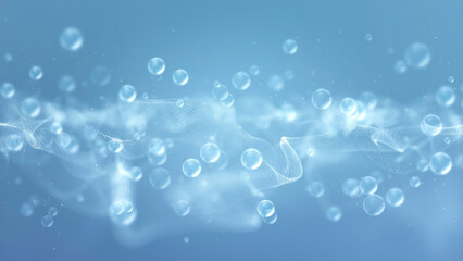 Beautiful soft clean bubble abstract wave background
