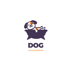 Dog modern logo vector