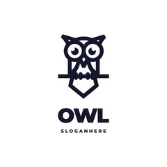 owl modern logo vector
