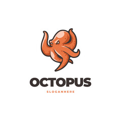 octopus logo design vector