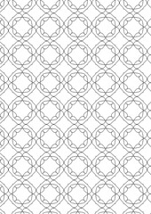 レトロな花模様のタイリングのパターン