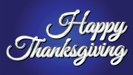 Happy thanksgiving 3d text effect eps vector file