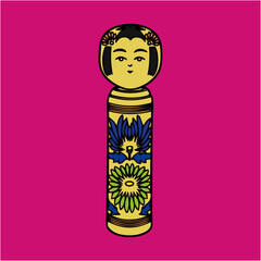 こけし（Kokeshi doll）(ai)