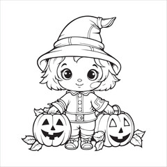 Cute Halloween Coloring Book For kids 1