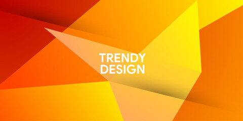 Abstract fluid trendy orange gradient background in vector design