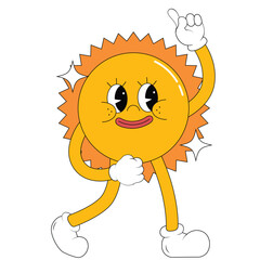 Bright Yellow Playful Sun | Eco Retro Style