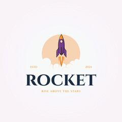 aircraft logo design, rocket icon vector, spaceship illustration design, logo for business company