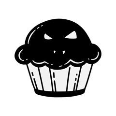 Cupcake Glyph Style in Design Icon