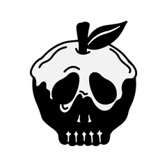 Poisoned Apple Glyph Style in Design Icon