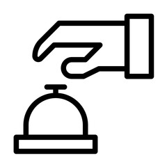 Cashier Bell of grocery shopping outline icon