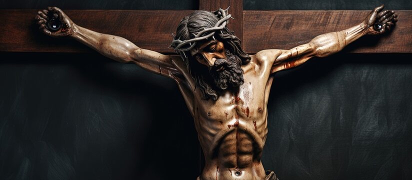 Crucifixion of Jesus Symbols in Catholic and Christian faith Week of holiness