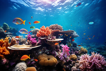 coral reef and fish