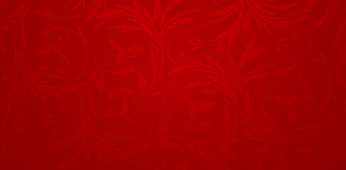 vector illustration ornate floral pattern decorative dark red color for Presentations marketing, decks, ads, books covers, Digital interfaces, print design templates material, wedding invitation cards - obrazy, fototapety, plakaty