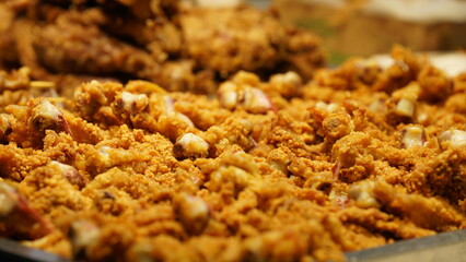 The delicious food view in the small town of the China