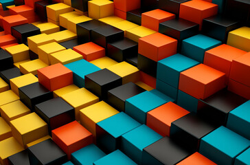 digital blocks in various colours